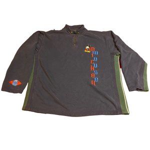 Vintage 90s Mickey Mouse 1/4 Zip Pullover Large